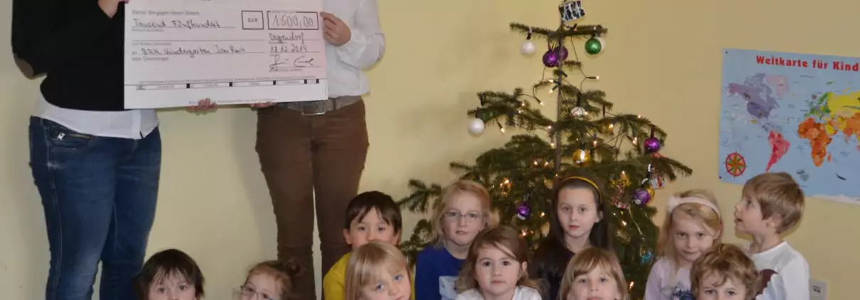 Spendenübergabe Kiga